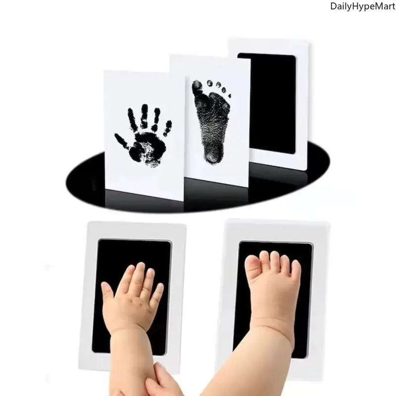 Newborn Hand & Footprint Keepsake Kit, 1pc Clean Touch Non-Toxic Safe DIY Ink Pads Set (Fashion Accessory), 1Pc Clean Touch Ink Pads