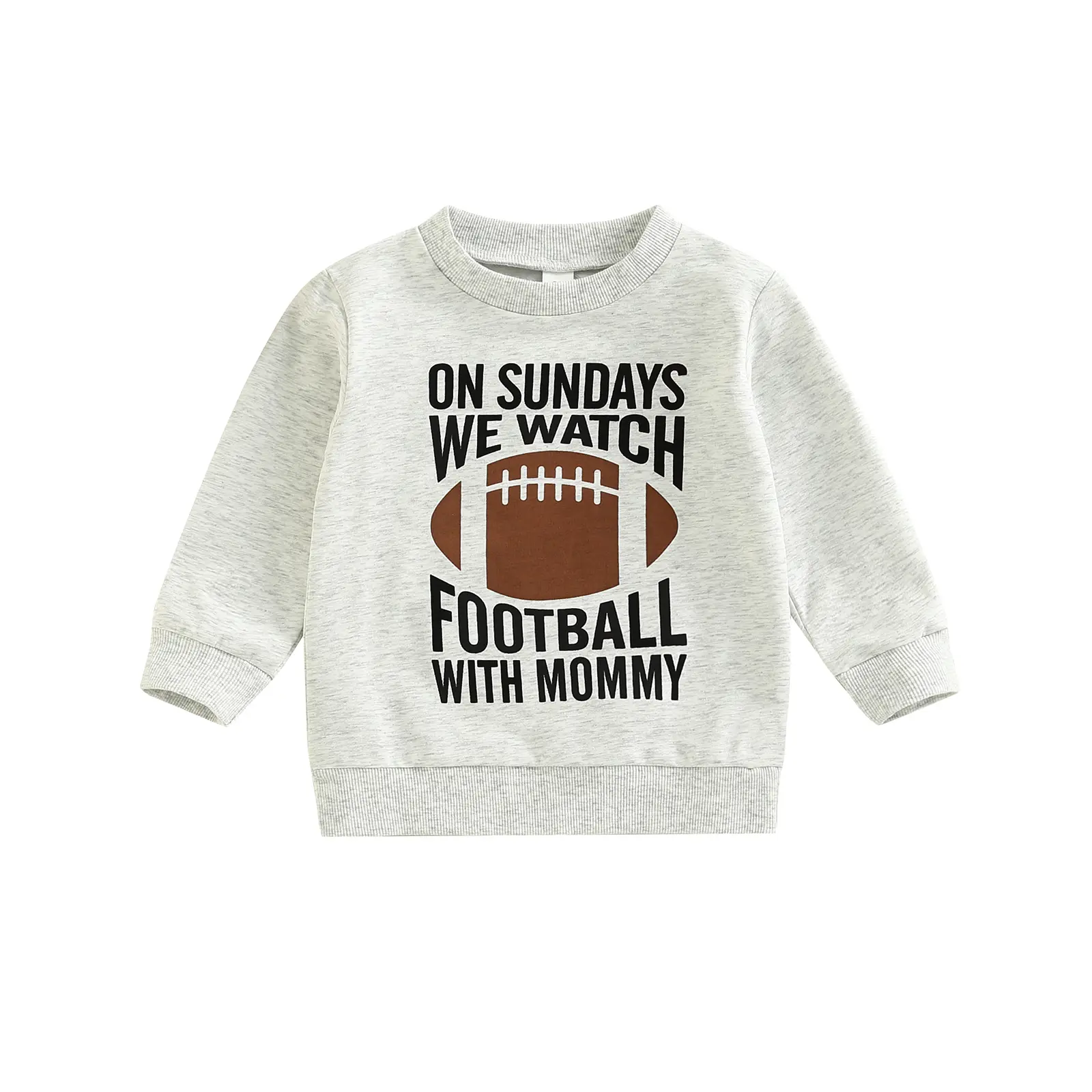 Toddler Baby Boy Football Outfit Letters Football Print Sweatshirt Tops Crew Neck Pullovers Shirt Kids Fall Clothes