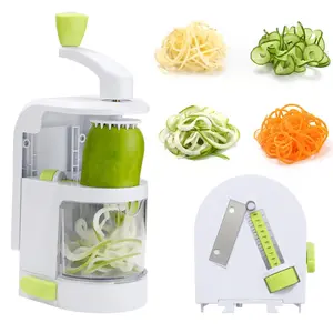 Multi-Functional Vegetable Slicer, 4-In-1 Rotating Blade Vegetable Spiral Slicer with Strong Suction Cup, Zucchini Spiral Slicer, Noodle Maker, can Make Zucchini Spiral Noodles, Zucchini Pasta, Spaghetti, and Other Pasta Dishes. Kitchen Appliance.