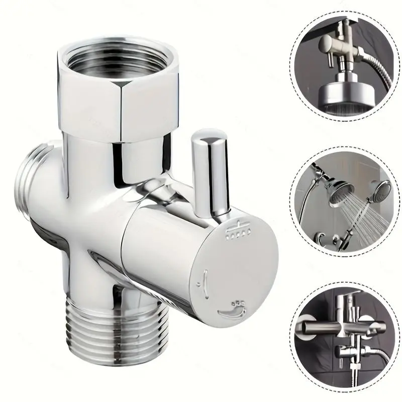 3 Shower Diversion Valve, suitable for wall-mounted bathroom accessories in modern shower rooms, with G1/2" interface, for shower accessories Fitting
