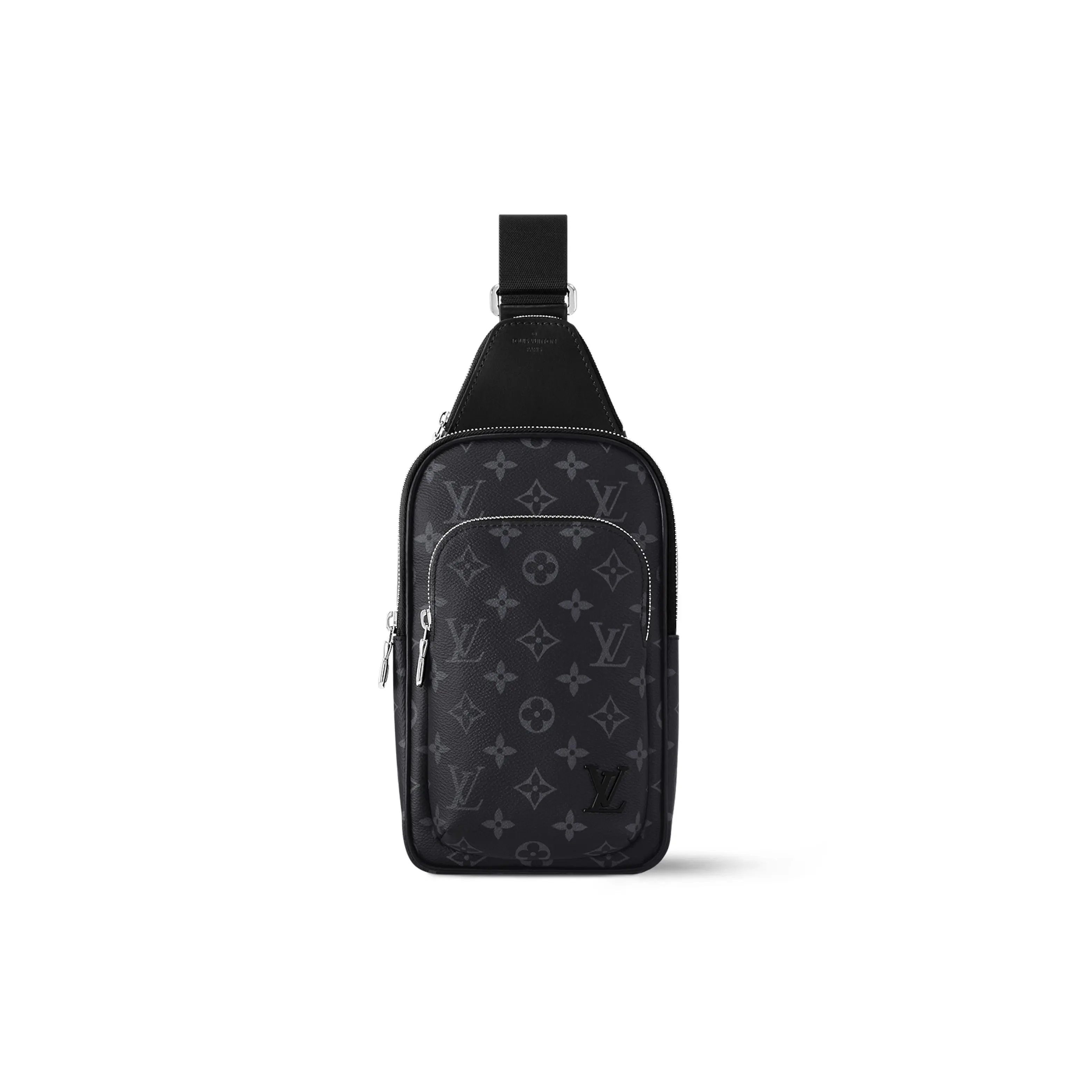 Louis Vuitton Avenue Adjustable Strap Zip-Top Crossbody Bag – Small, Men’s, Modern, Black