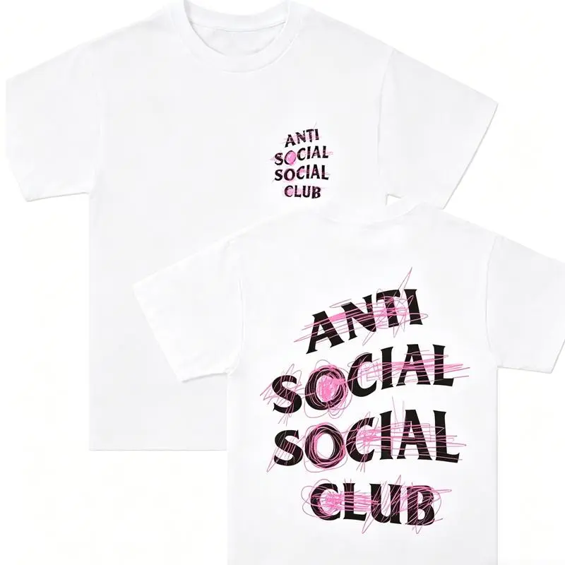 Lightweight [Graphic Tee]Anti Social Social Club Nevermind Short-Sleeve T-shirt, Unisex Tshirt,  Comfortable Fit, Streetwear Fashion Top for Men and Women, Trendy Casual Tee, Perfect Gift for Him or Her, Mens Womenswear Everyday Wear