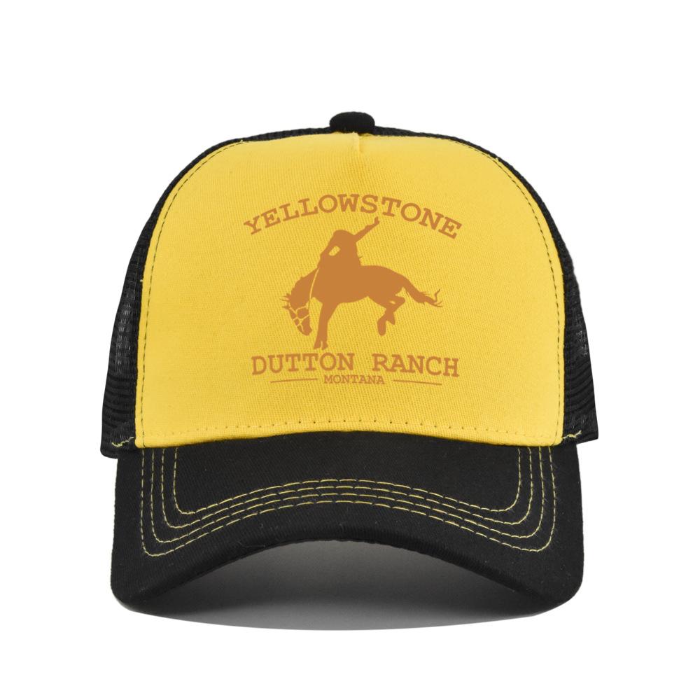 Best-selling Yellowstone baseball cap, screen-printed Yellowstone mesh cap, printed duckbill cap, unisex washable breathable sun hat