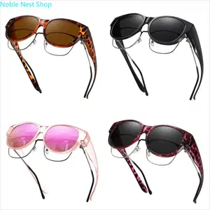 4-Pack Polarized Fit Over Sunglasses Men Women, Large UV400 Shades Wear Over Prescription Glasses, Versatile Protective Eyewear for Driving Travel Outdoor Daily Use