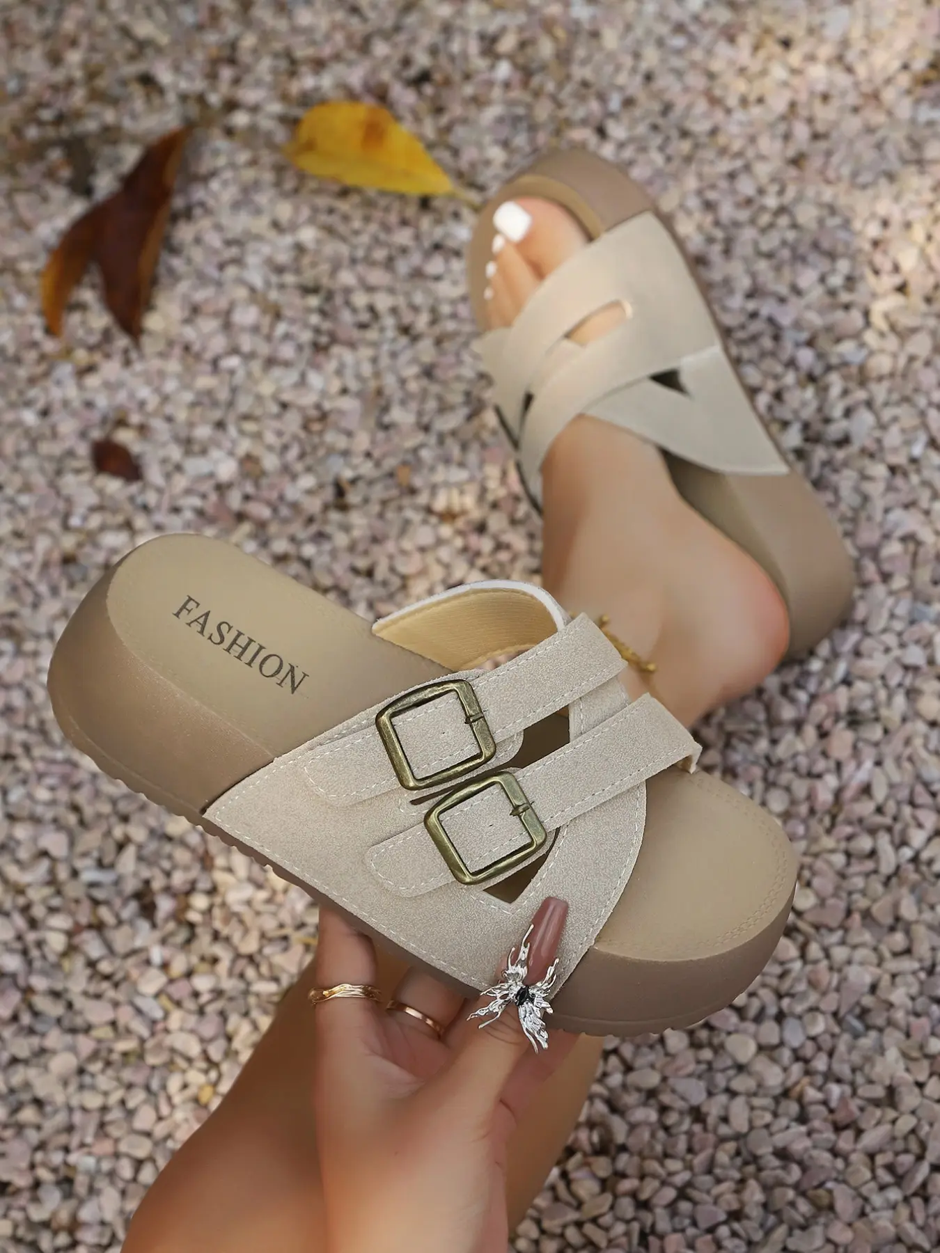Trendy Women's Button Closure Sandals, Adjustable Comfortable Thick Sole Platform, Chunky Open Toe, Perfect for Beach, Summer, Daily Casual Wear