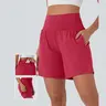 Halara SoftlyZero™ Airy Super High Waisted 2-in-1 InstantCool Yoga Shorts 7" with Pockets