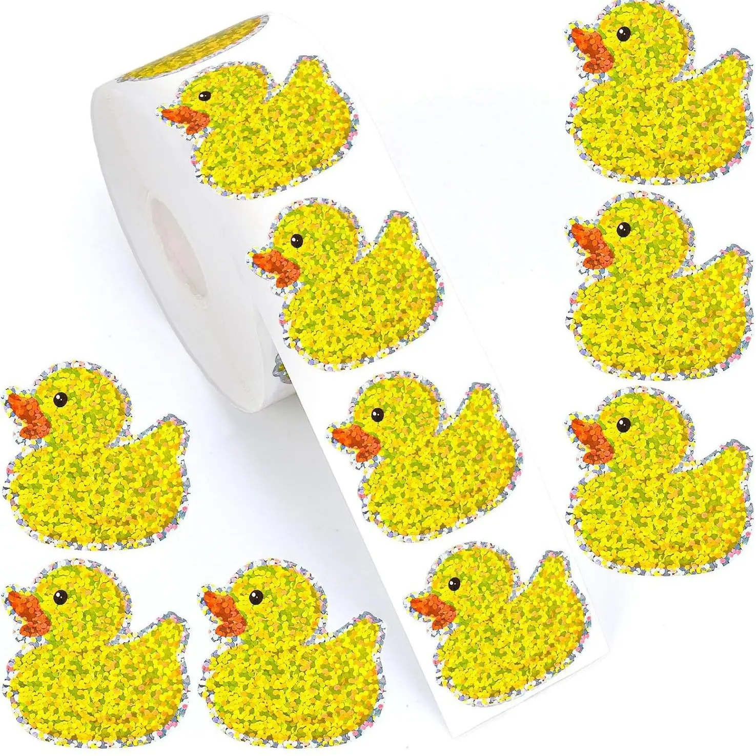 500pcs 1.2in Cute Duck Decorative Stickers, Gift Decoration Stickers, Envelope Stickers, Thank You Stickers, Scrapbook Stickers