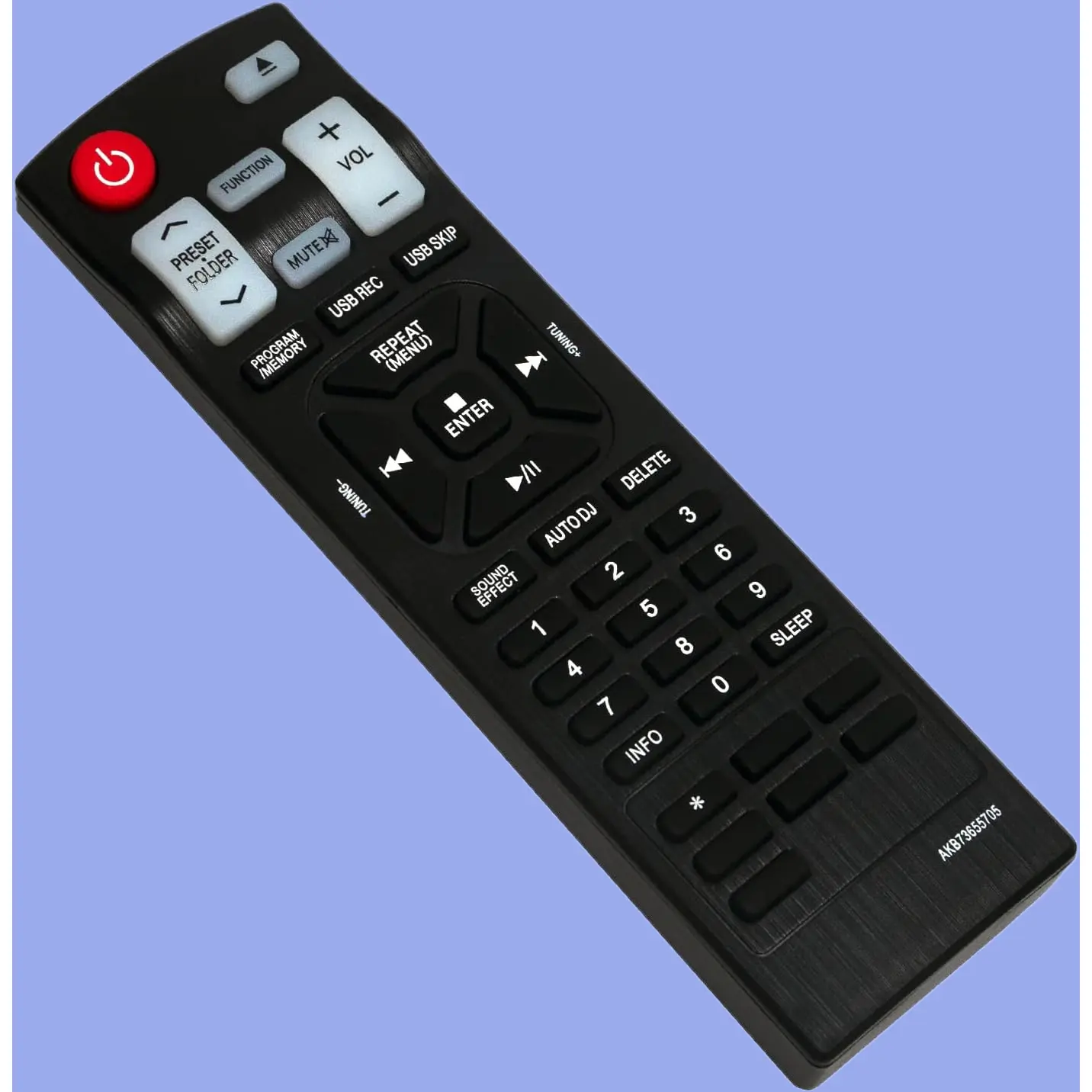 Replacement CD Audio Remote Control Compatible With LG Mini Hi Fi Stereo Systems Multiple Model Numbers Including CM9950 OM5540 DM2630K CM9740 OM7750K