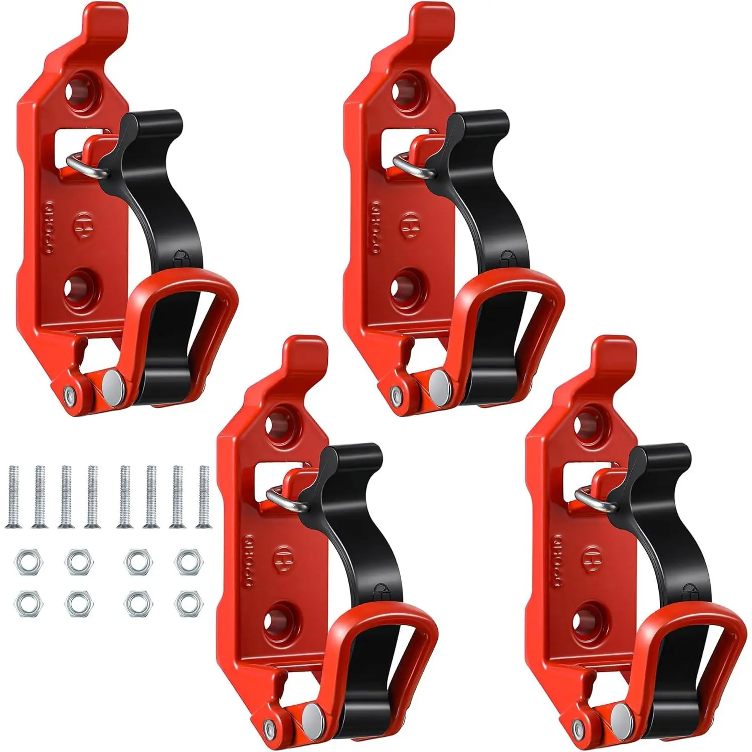 Tool Master 4 Pcs Shovel Holder for Truck, Heavy Duty Shovel Mounts for Roof Rack, Quick Release Axe Holder Mount Kit, Metal and Rubber Car Accessories/ Garage Storage/ Truck/ Wall Mounting Brackets