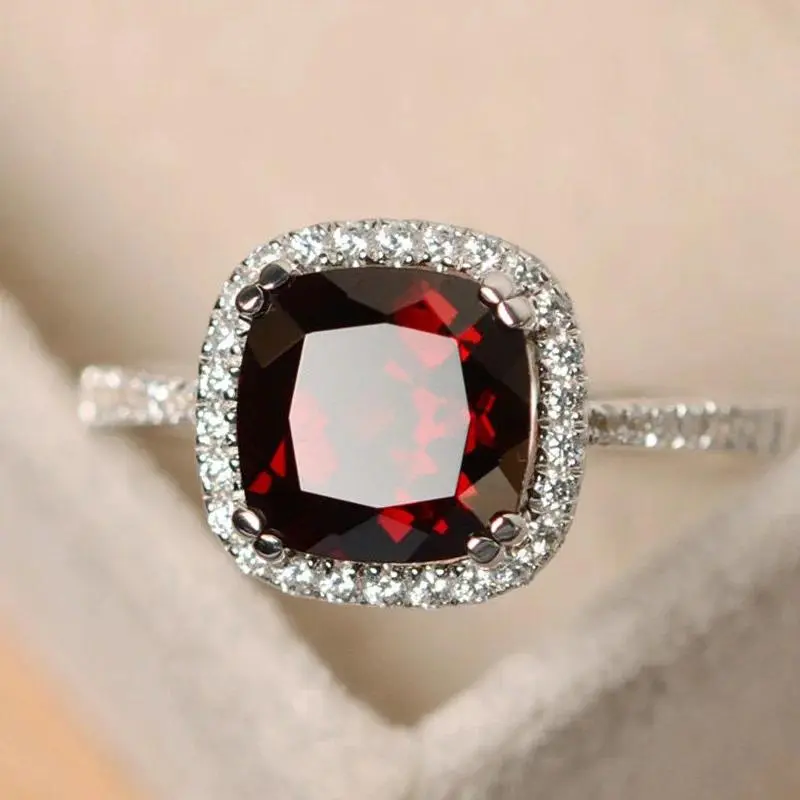Women's Silver-Plated Artificial Bold Gemstone Ring - Prong Set Ruby, Emerald, Sapphire, Lightweight Fit, Wedding Engagement Jewelry, Wholesale, Sizes 6-10, Weddings