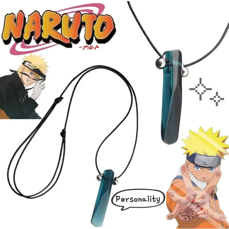 Naruto Uchiha Sasuke Uzumaki Naruto Necklace Cartoon and Cute Fashionable Personalized High-Value Portable Couple Pendant Gift