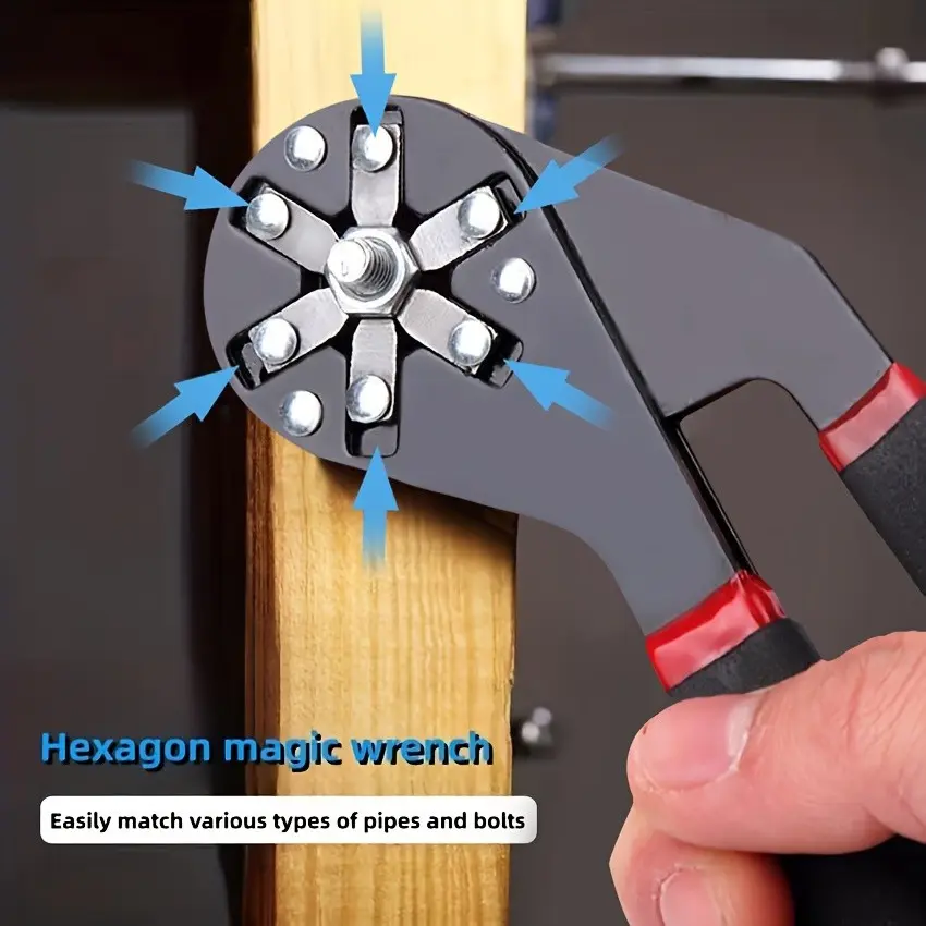 Adjustable Torque Wrench, Dual-Function Open End Repair Wrench, Non-Slip Handle High-Torque Socket Wrench, Car Motorcycle Bicycle Repair Tool