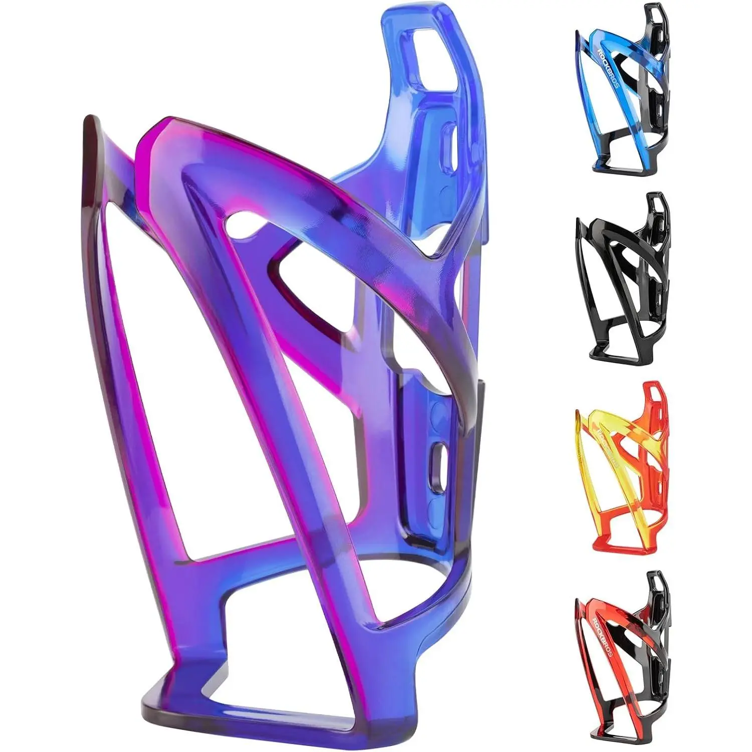 Motorcycle Water Bottle Holder, Ultralight PC Plastic Bottle Cage with Screws Tool, Secure Grip Standard Size Cup Holder Rack for Road MTB, Road Biking, Lightweight