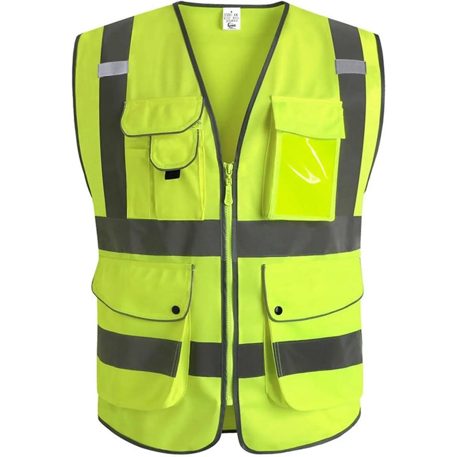 9 Pockets Class 2 High Visibility Reflective Safety Vest for Men Women,Meets ANSI/ISEA Standard