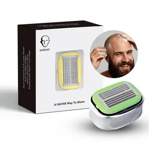SNIPEACE Bald Head Razor for Men Dual Directional 8 Layer Blade Head Shaver, Anti Scratch Comb & Anti Bump Design, Full Body Waterproof Washable, Replaceable Heads & Full Body Shaving (Legs/Arms), Sensitive Skin Friendly, Ideal for Travel fathersdaygift