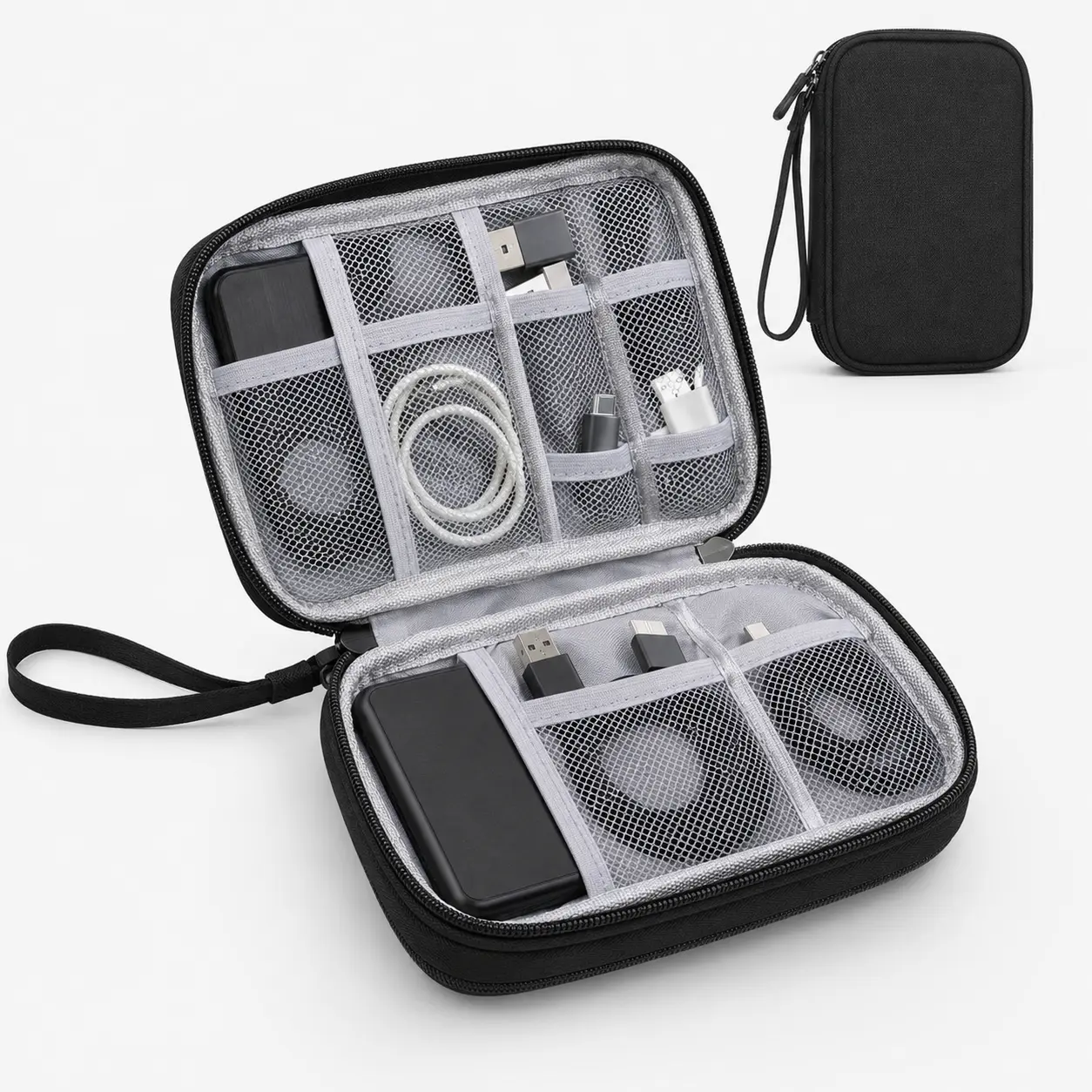 Waterproof Polyester Gadget Organizer Bag, Compact Travel Pouch with Easy Accessibility for Cables and Electronic Accessories,work, Packing Bags For Travel, Travel Organizer Bags