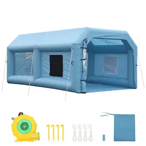 Portable Inflatable Paint Booth, Inflatable Spray Booth Tent with 750W Blower and 3-Layer Filter System, Ideal for DIY Spray Painting Car, Motorcycle, Garage Furniture and Parts