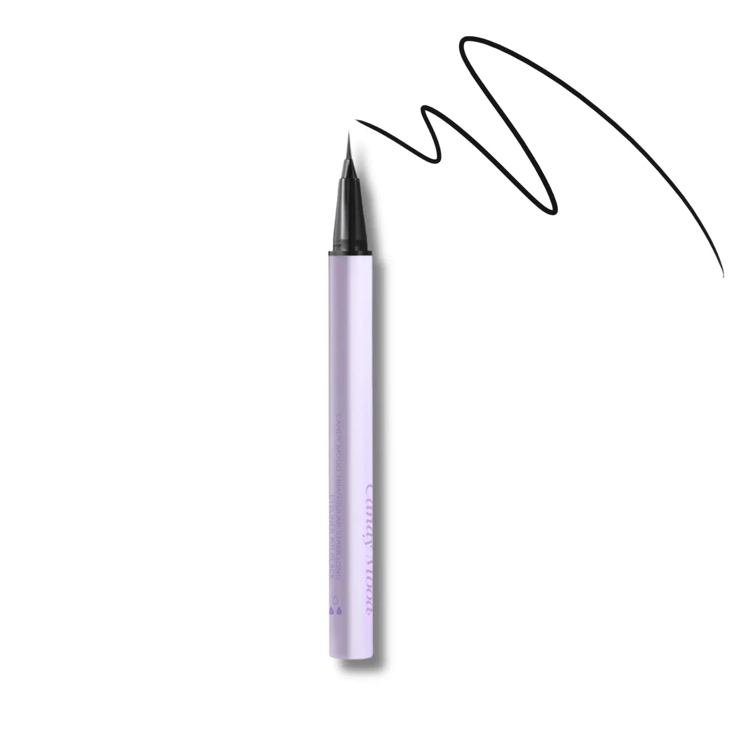 CandyMood Triangular Eyeliner Liquid Pen, Precision Triangle Tip, Adjustable Thickness, Waterproof Fast-Drying, No Smudging, Ideal for Beginners, Quick Dry Liner