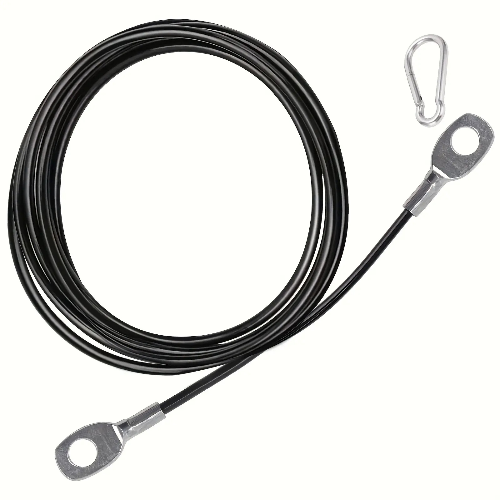 Fitness Pulley Cable, 7 Sizes (39/59/78/98/118/137/157 Inches), 5mm Steel Rope, Home Gym Equipment Replacement, Lat Pulldown Attachments, Gym Accessories