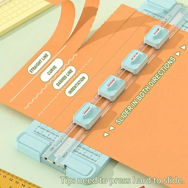 1pc A3/A4 Portable Paper Trimmer, Easy-To-Use Precision Cutting Tool For School, Home And Office - Durable Plastic Material, Paper Cutters