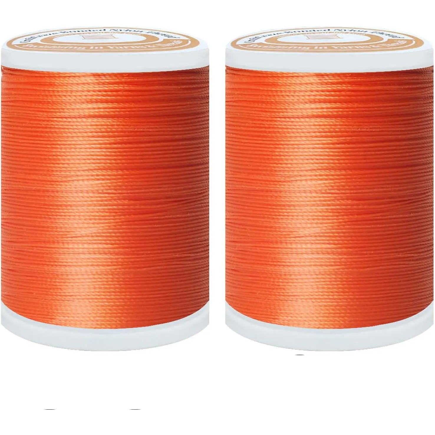 Bonded Nylon Thread Heavy Duty Sewing Thread Size #40 Tex75 Threads for Sewing Leather, Canvas, Shoes, Outdoor Upholstery Threads 2-Pack (300Yards Each)(Hunter Orange)