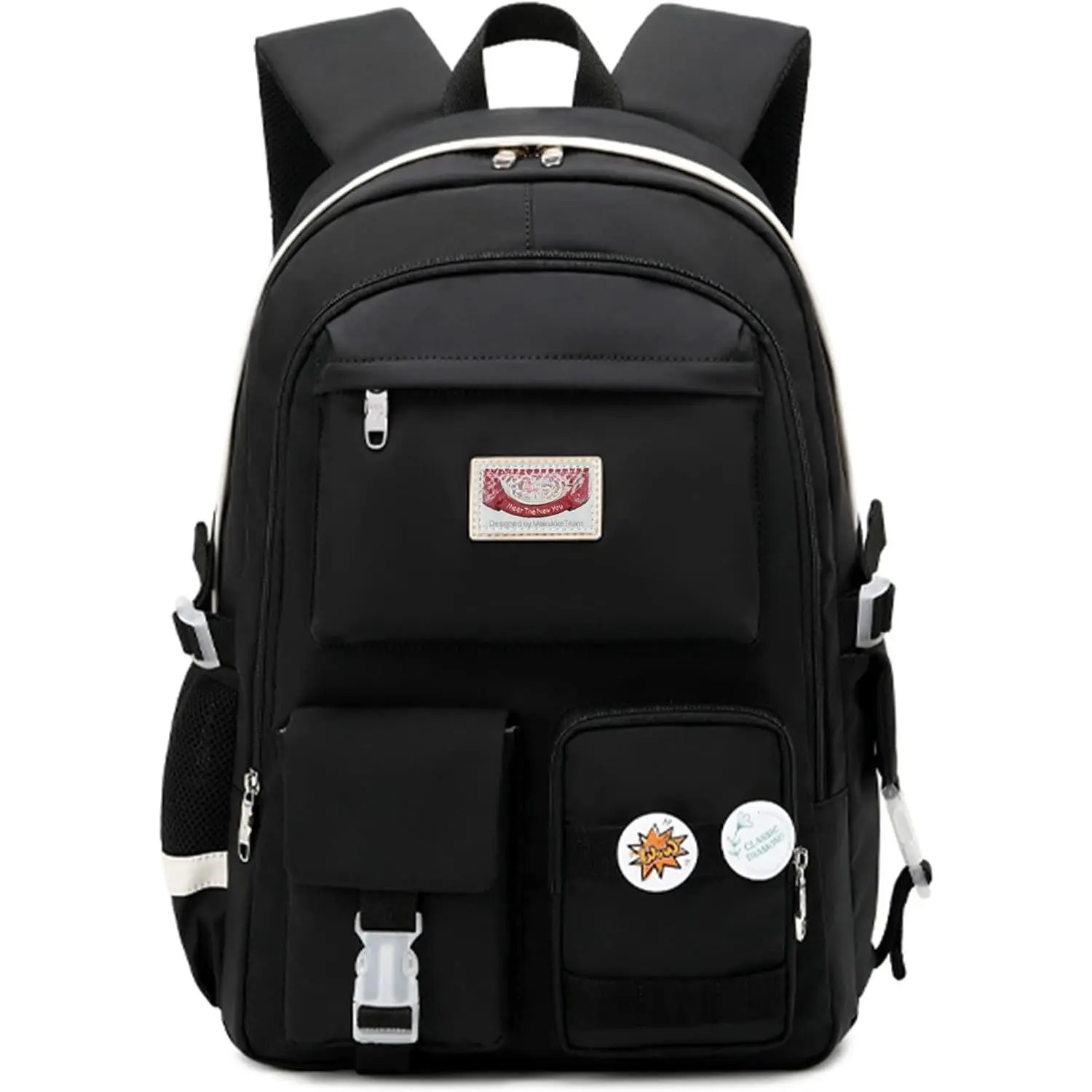 School Backpacks for Teen Girls - Laptop Backpacks 15.6 Inch College Cute Bookbag Anti  Women Casual Daypack,Black