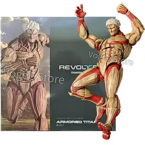 Kaiyodo Attack on Titan Armored Titan Eren Jaeger Revoltech Yamaguchi Anime Action Figure Figurine PVC Movable Ko Model Toy Gift