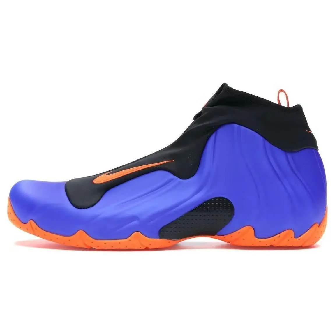 Nike Air Flightposite OG Retro Basketball Shoes for Men and Women – Blue and Orange, Slip-On, Mid-Top Verifiable, with credentials and supporting global authentication