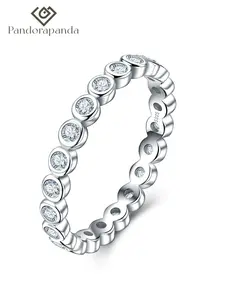 Moissanite Bubble Forever Ring, Round Moissanite Ring, S925 Silver Color Jewelry, Elegant Design, Perfect Gift, High-Quality Craftsmanship, Durable & Stylish, Moissanite Band Ring