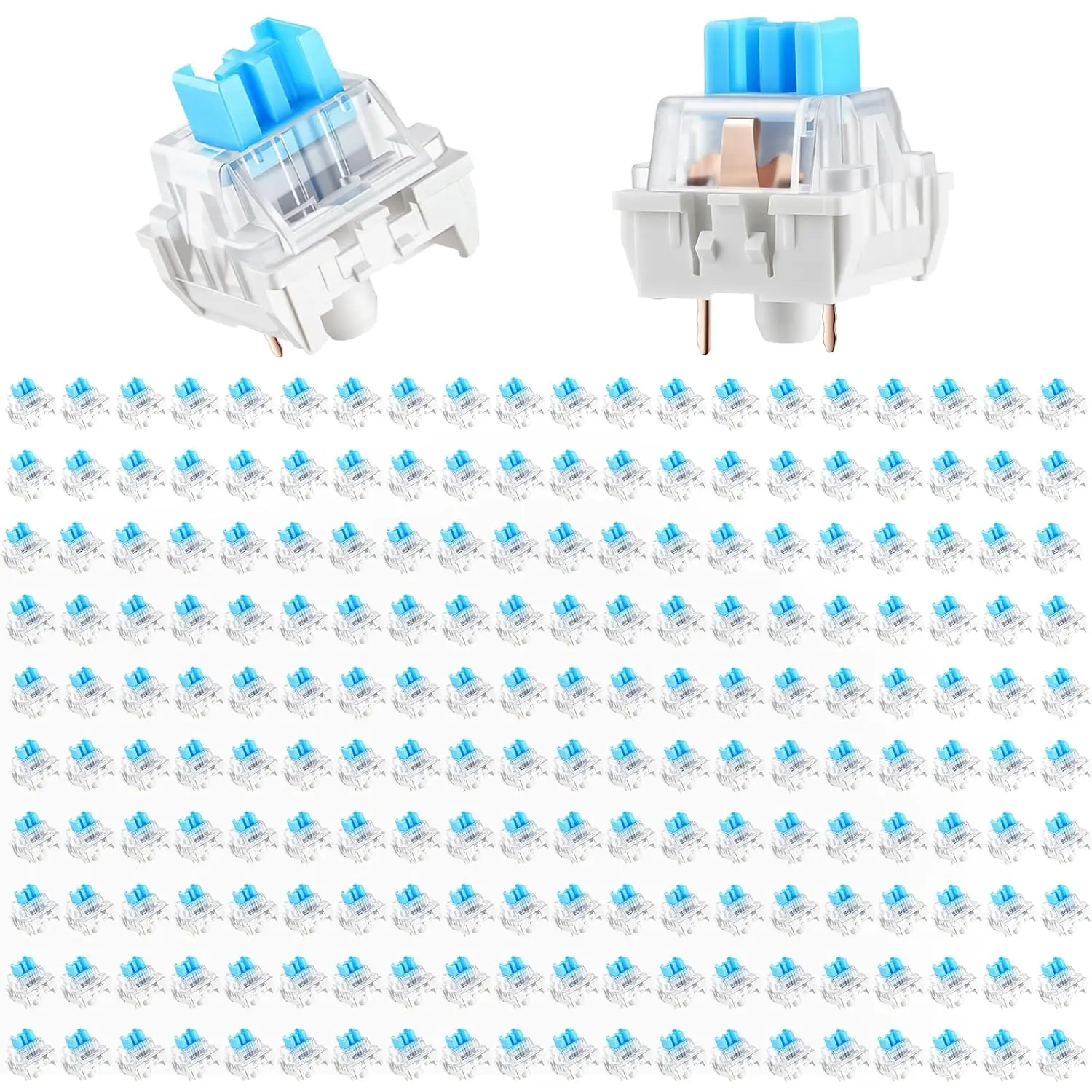 200 count 3-PIN Blue Mechanical Keyboard Switches, Clicky Tactile Key Switches for  Gaming Keyboards,  Prints Fidget,