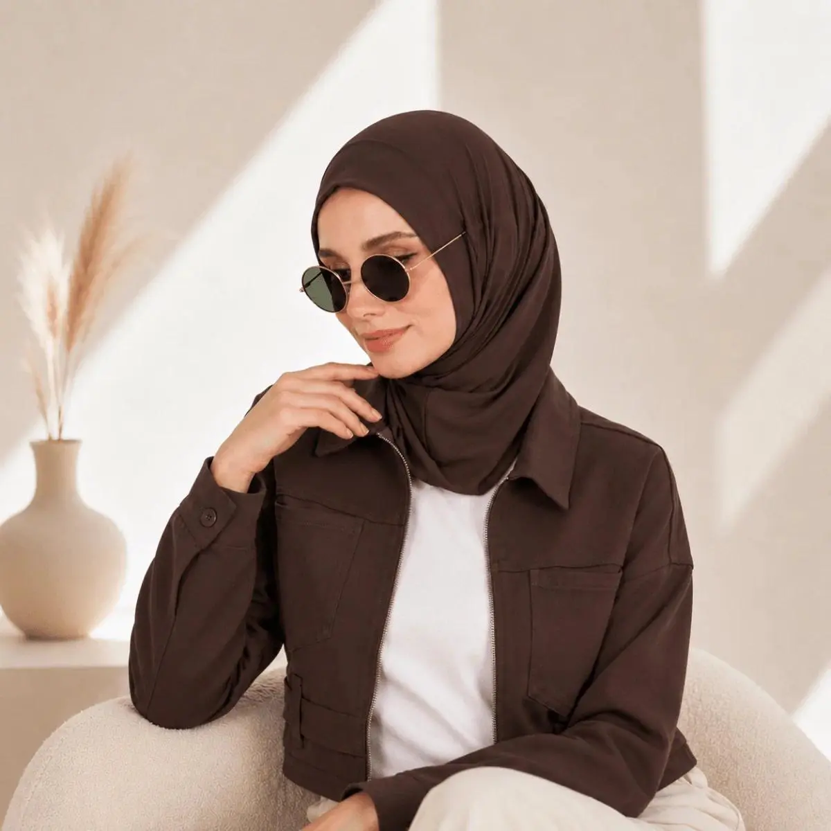Premium Cotton Modal Hijab Undercap — Tie-Strap & Sports Friendly (MH223)