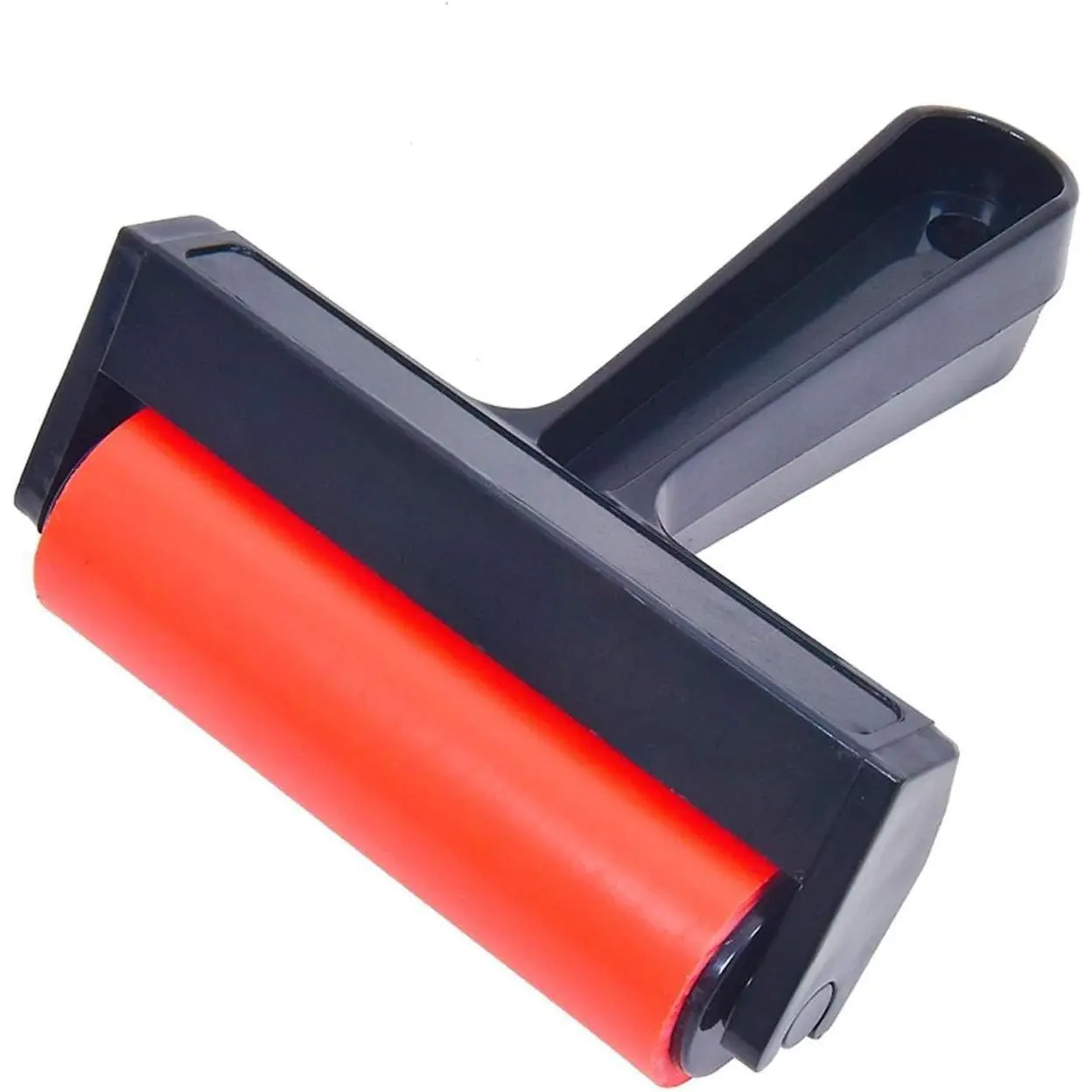 4inch Rubber Brayer Rubber Roller Diamond Painting Accessories for Printmaking Gluing Anti Skid Tape Construction
