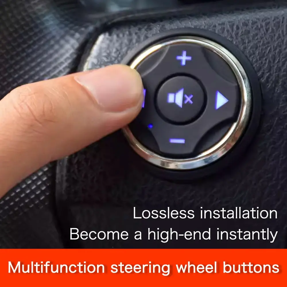 10 Key 2 Din Universal Wireless Steering Controls Steering Wheel Switch Control Multifunction Steering Wheel Button USB Rechargeable Controller For Car Radio DVD GPS Multimedia Navigation Bluetooth Radio Navigation Answer Phone Remote Control Buttons