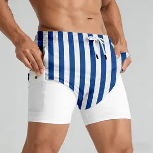 ABSECAI 2026 Men's 2-in-1 Swim Trunks - 6" Compression Liner, Quick Dry, Zipper Pockets, TikTok Trend,Mens Clothing, Bathing Suit, ShortsForSummerSwimsuits, Breathable Swimming Underpants, Summer Streetwear Shorts, Fathers Day Gift,Outdoorfun,Summervibes,