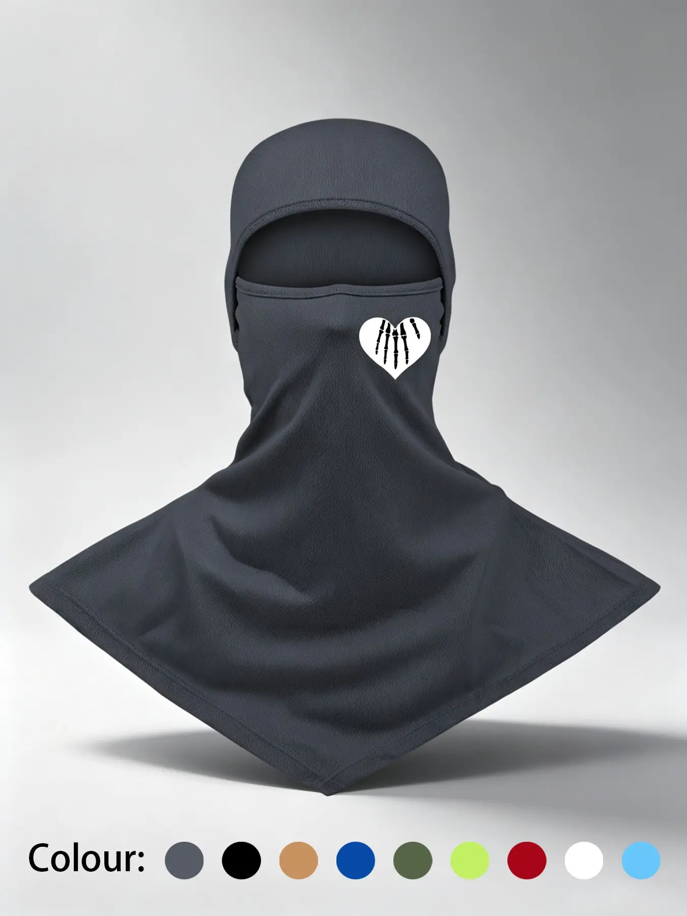 1pc/3pcs New Arrival Balaclava Heart Printing Full Face Mask Outdoor Sunscreen Dust Hood Balaclava Hat Unisex Sweat Absorbing Breathable Quick Drying Neck Shawl Cycling Mask for Motorcycle Riding Fishing Outdoor Activities