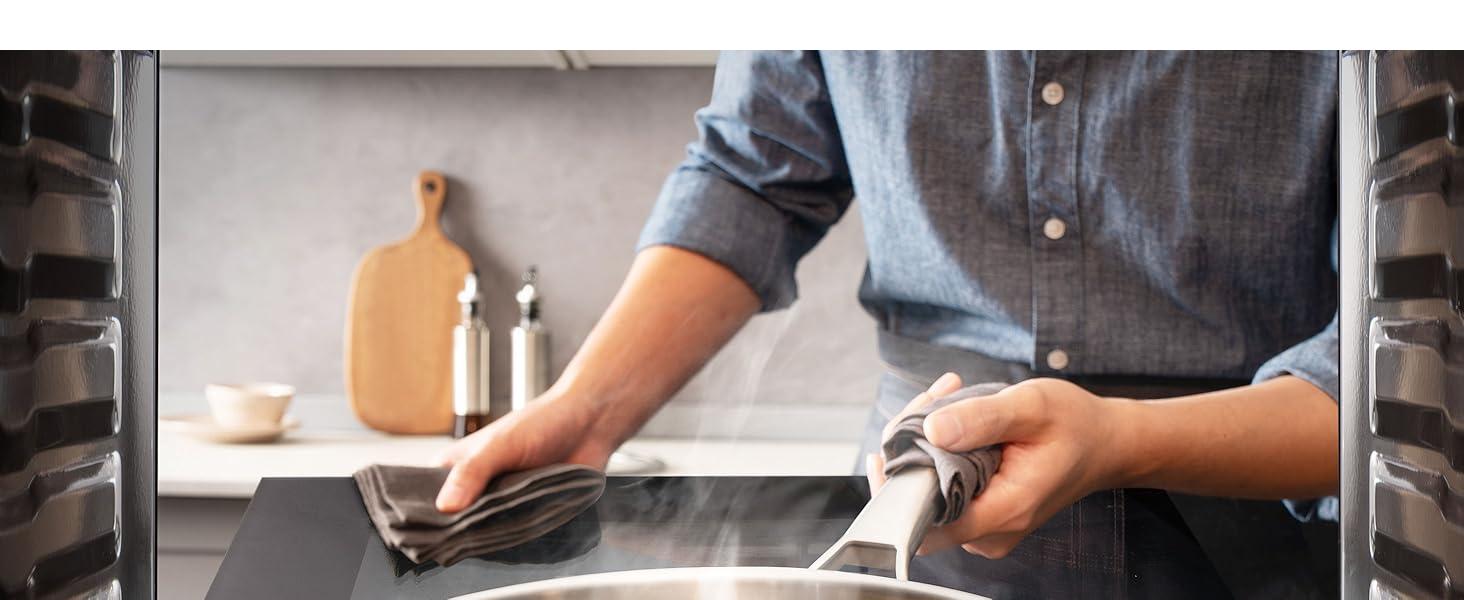 Stainless Steel Cookware Set,Tir-Ply Pots and Pans Set,10 Pcs Stainless Steel Induction Kitchen Cookware Sets,PFOA Free, Frying Pans,Saucepans,Saute Pan & Stock Tagine Pot,Compatible with All Cooktops