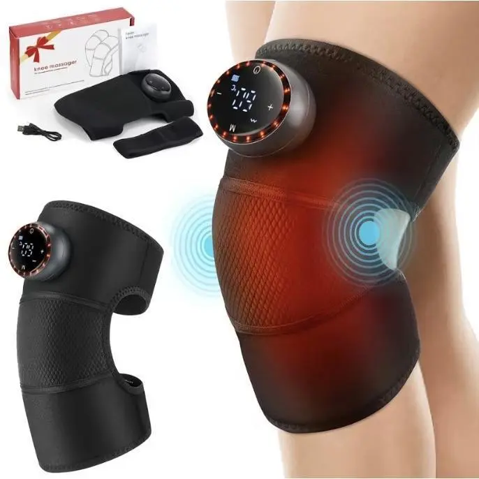 Heated Vibration Knee Massager 1 Count Knee Shoulder Pad Hot Compress USB Charging Pad, Multifunctional Portable Heating Pad, New Year & Winter Gift, Christmas Gift, Heat Kneading Vibration Massagers