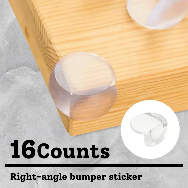 16-Pack Clear Round Corner Guards, Soft Edge Protectors for Furniture – Safety Cushioning to Cover Sharp Corners