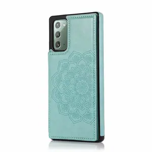 Luxury Embossed PU Leather Phone Case for Samsung Galaxy Note20 Ultra, Note10 Plus, Note20/10, Shockproof Card Slot Back Cover