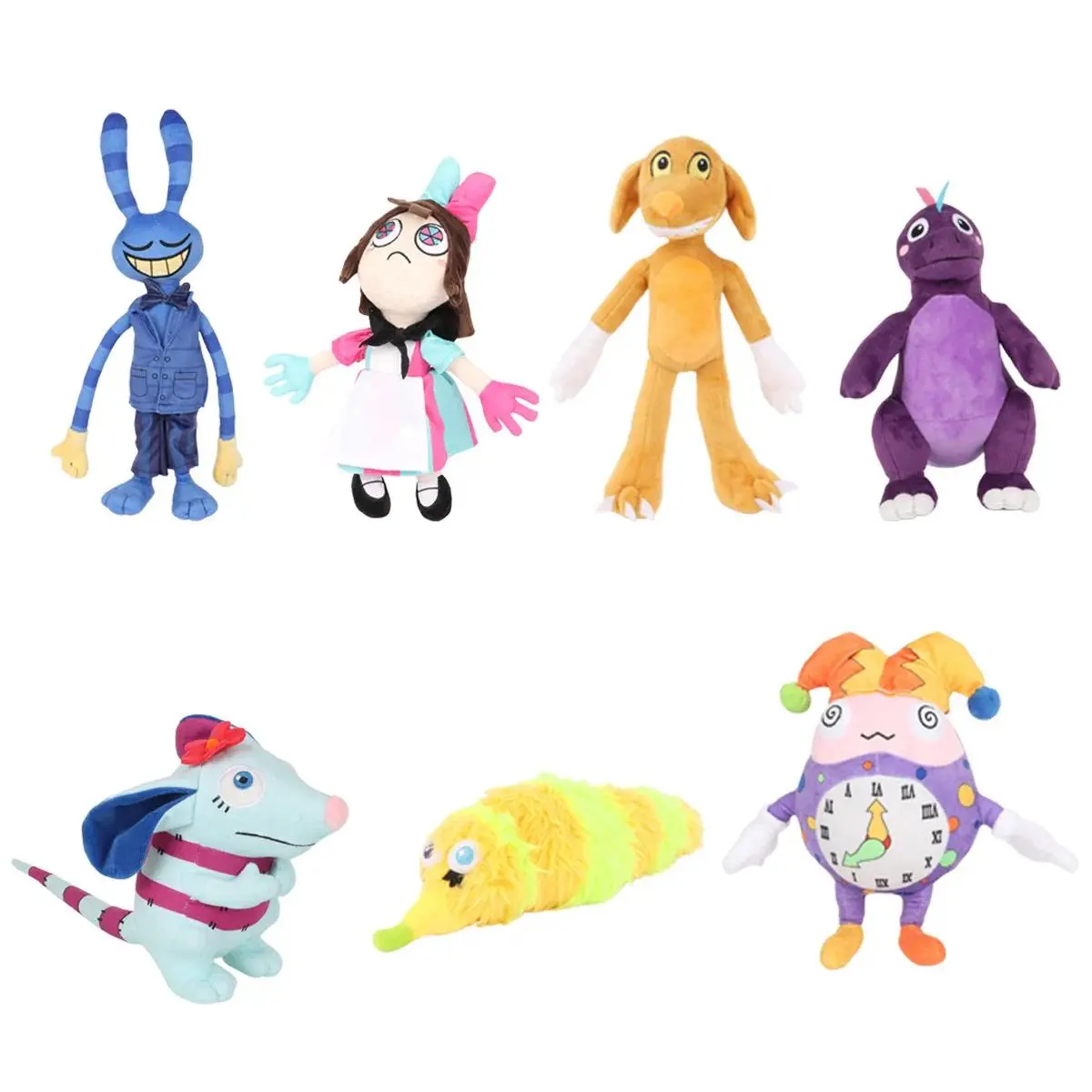 *The Amazing Digital Circus* plush toys—an ideal gift for children, a great birthday present, and a premium piece of game merchandise.