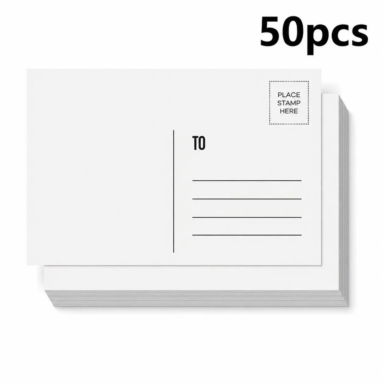 50 Blank Postcards, 4x6 Inches, Printable Postcards, DIY Fun Postcards, Mailable Postcards, Create Your Own Postcards
