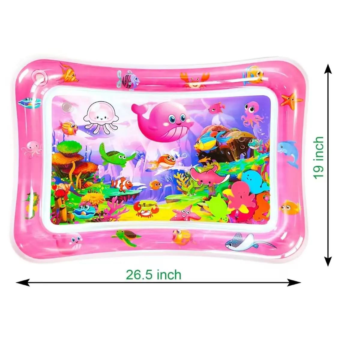 Inflatable water play mat for tummy time for babies, infants, and toddlers aged 3–12 months, summer sensory play toy, ideal baby shower gift