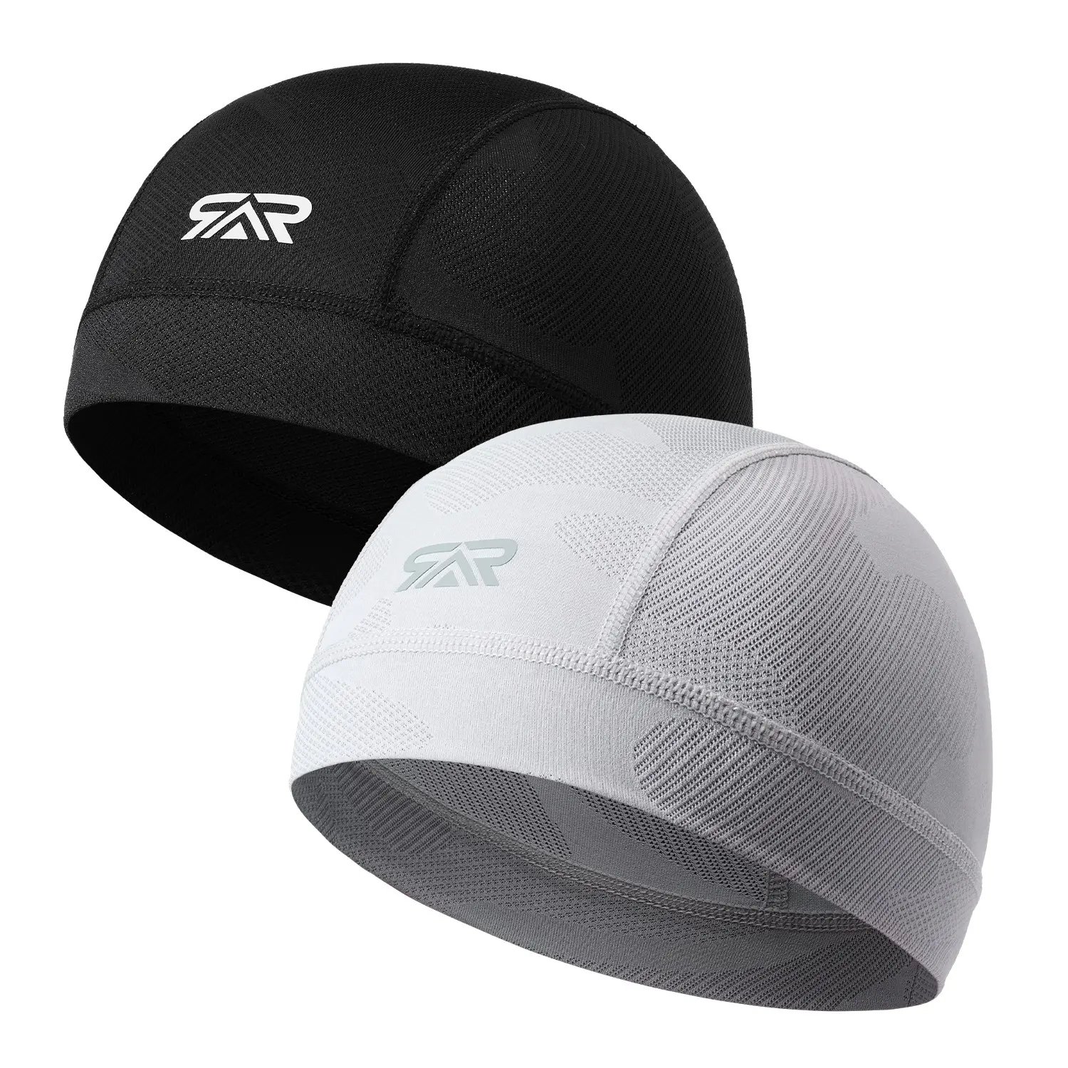 Shinemeoth Breathable Mesh Cycling Cap 2 Pack, Biker Cap, Colorfast Ion Headliner Hat, Sports Outdoor Hats, Sweat Absorbent Anti-Slip Sports Workout Hat Skull Cap, Yoga Ventilated Hat, Cycling Lightweight Hat, Gym Hat, Gym Sports Headwear