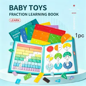 1pc Magnetic Fraction Demonstration Book, 1 Set Math Teaching Aid, Learning Toy for Gift, Mathematical Knowledge Training Toys, Interactive Game Props, Educational Material, Preschool Learning Materials, Christmas Gifts, New Year gift