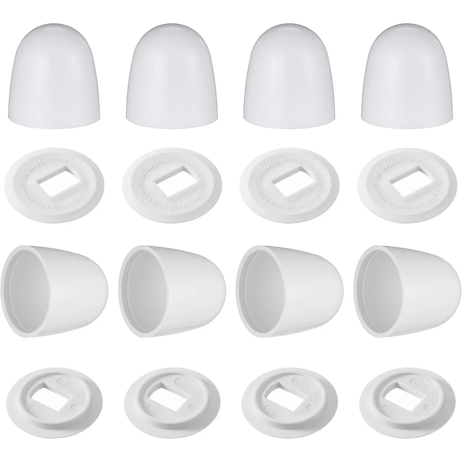 8 count Toilet Bolt caps,  Toilet Bolt Covers, 1.44" White Round Decorative Toilet Caps for Bottom of Toilets, Easy Installation