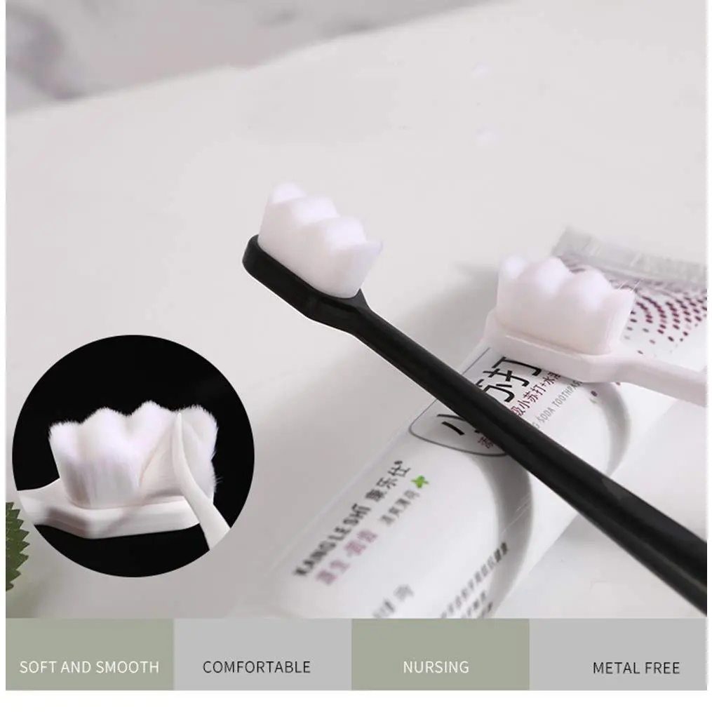 Extra Soft Toothbrush, Ultra Soft-bristled Adult Toothbrush Micro Nano 15000 Floss Bristle Good Cleaning Effect for Sensitive Teeth Oral Gum Recession (1 Pcs), Easy To Use, Makeup, Non-Toxic, No Residue, Soft Bristles Toothbrushes, Skin-Friendly