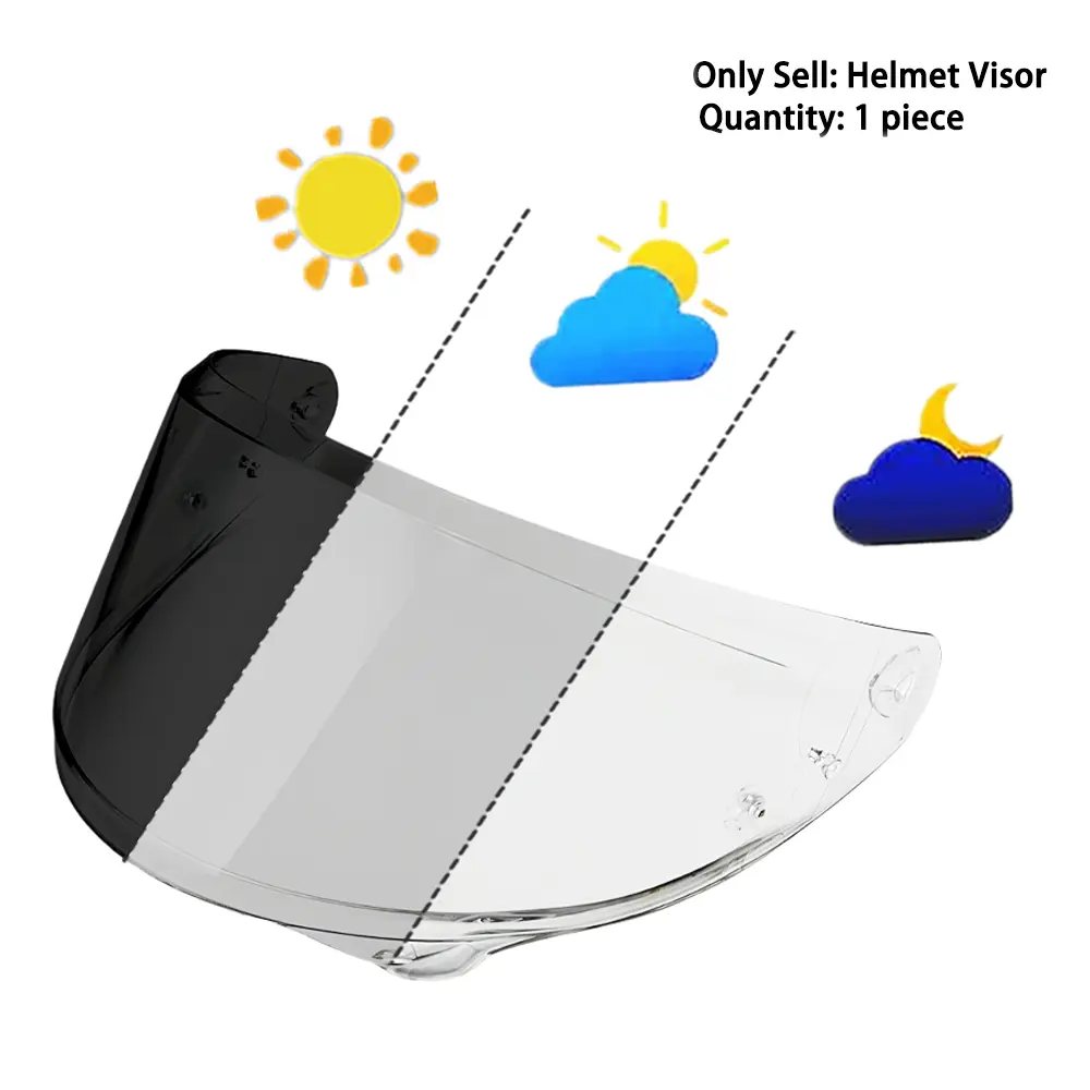 HJ-42 Helmet Photochromic Visor Replacement,UV Protective Scratch-Resistant Helmet Face Shield Windproof Visor Compatible with HJC RPHA 12,RPHA 12N,RPHA 12 Carbon