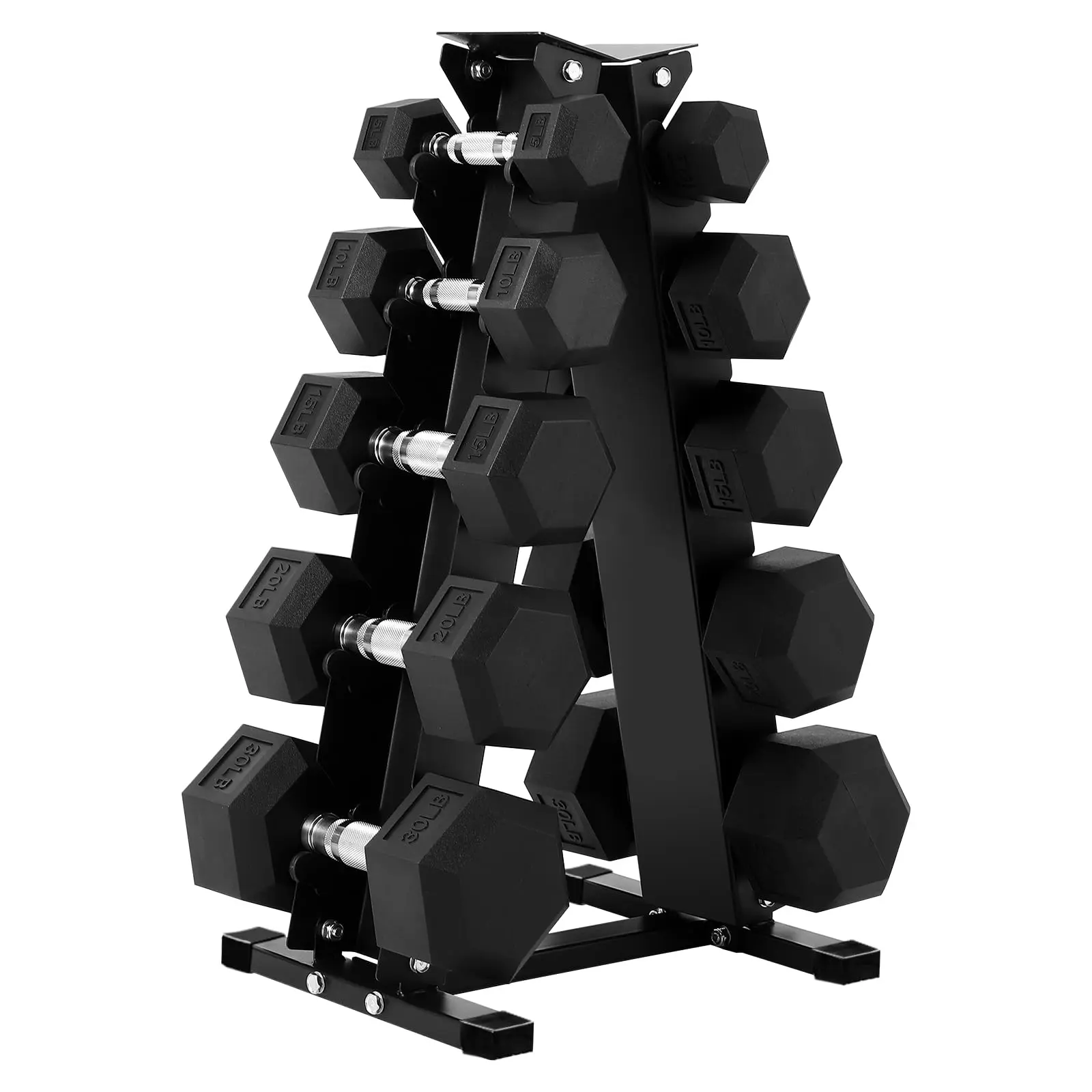 Hex Dumbbell Rack Stand Only, Rust-Resistant PVC Coated Dumbbell Storage Rack, with Non-Slip Base, for Strength Training Home Gym Dumbbell Rack summerwins