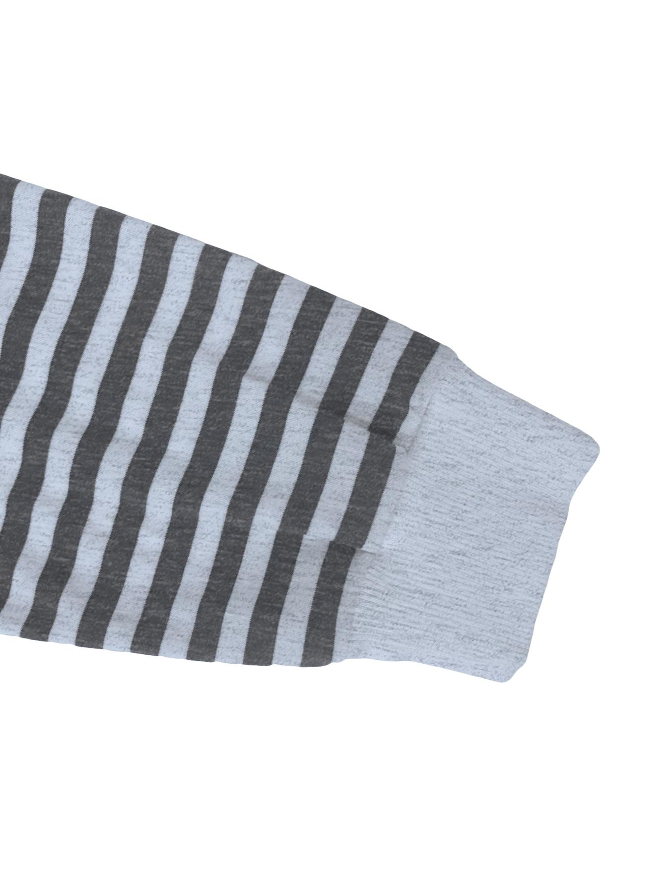 Women's Striped Print Long Sleeve Tee & High Waist Shorts Two-piece Set, Casual Round Neck Top & Shorts for Spring & Fall, Women's Clothes for Daily Wear