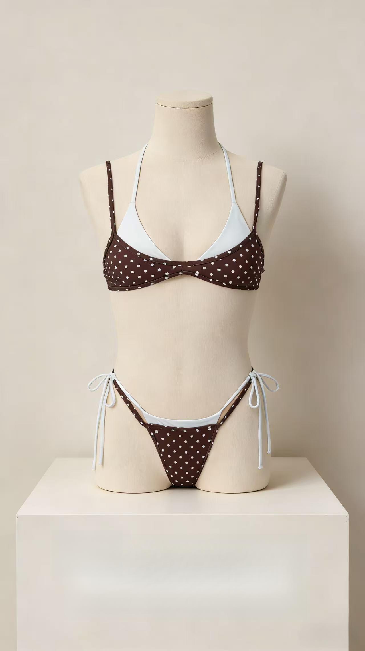 bathing suits 2026 ROSALINA TWO PIECE SWIMSUIT Women's Vintage Style Two-Piece Bikini – Retro Halter Neck Top & Low Rise Bottoms, Flattering Swimwear for Beach & Pool